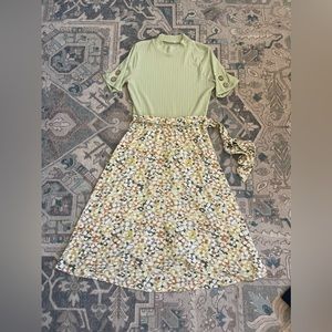 Elegant Classy Green Spring Summer Dress